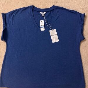 NWT Tommy Bahama Women's Blue V-Neck Top